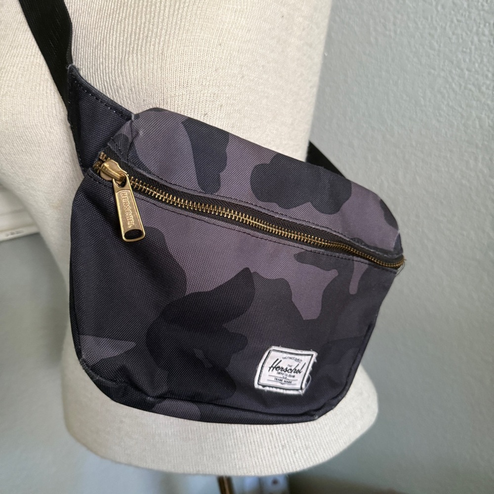 Herschel Supply Company Black Camo Sling Crossbody Waist Pack Bag